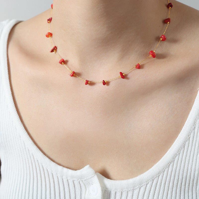 Tiger's Eye Handmade Necklace with Simple Design - High-End Women's Jewelry