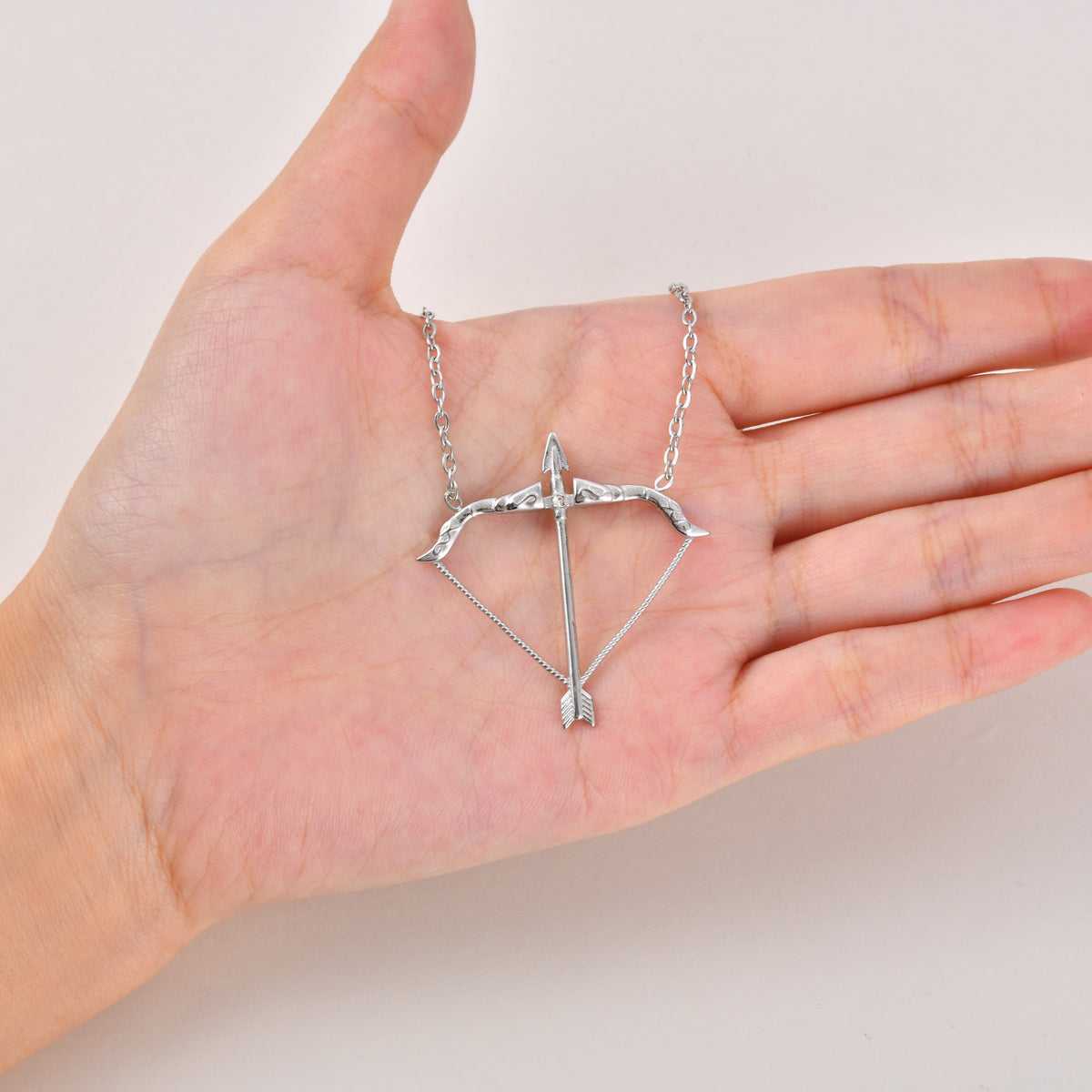 Necklace Design Stainless Steel Bow & Arrow Men's Necklace Young