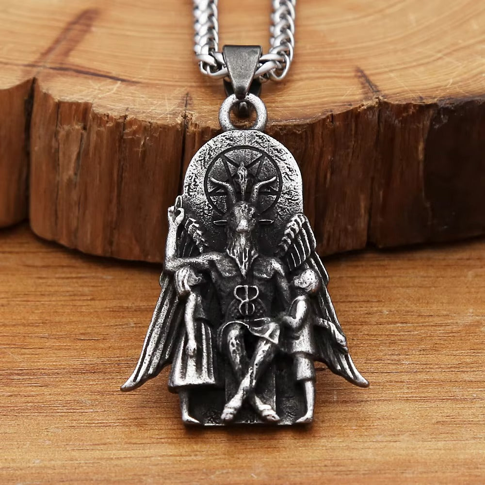 Viking Anubis Stainless Steel Men's Pendant Necklace