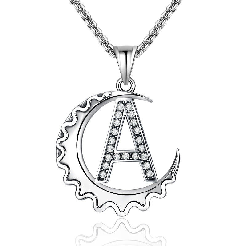 Letter Diy Stainless Steel Pendant Necklace