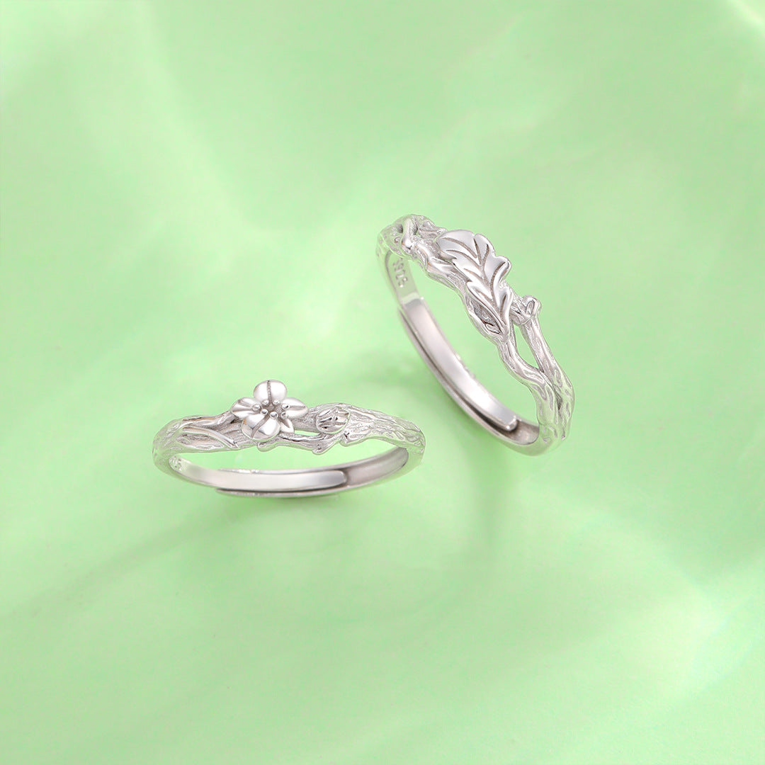 Planderful Everyday Genie – 925 Silver Lilac Couple Ring for Men and Women Valentine’s Day Gifts