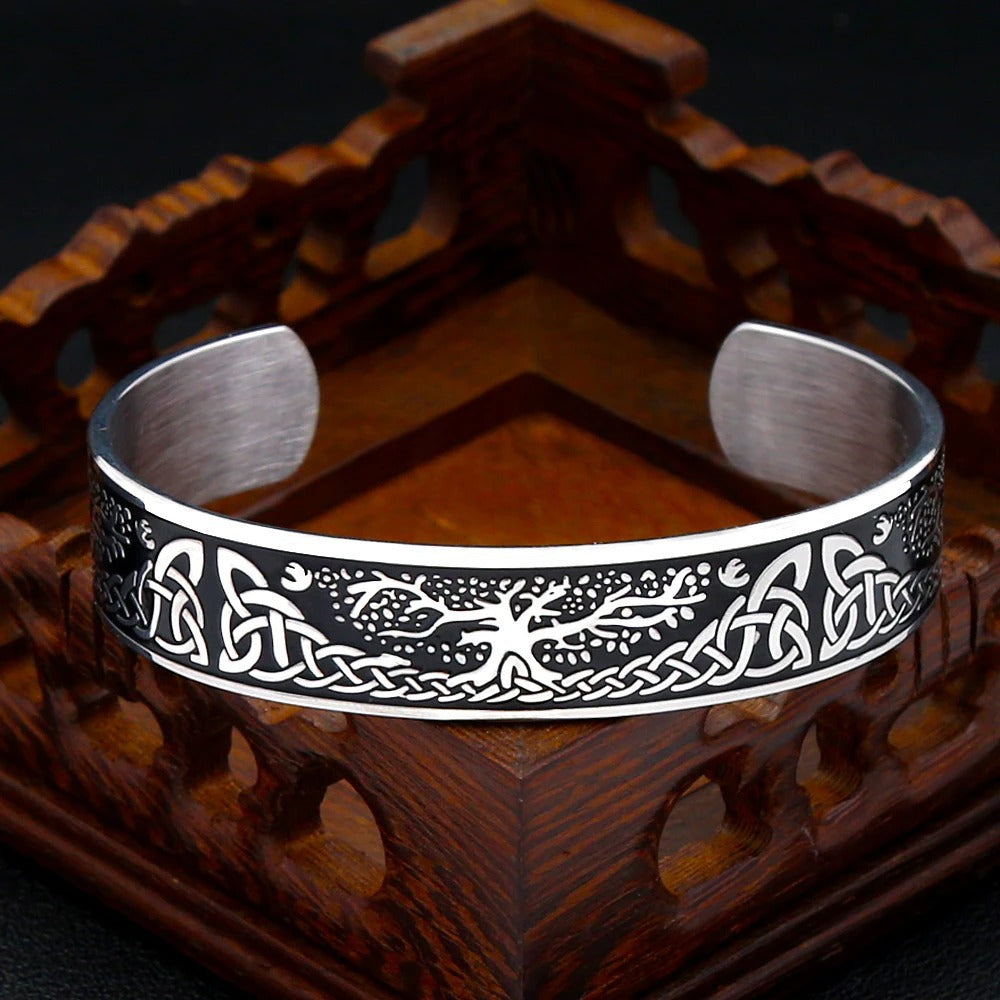 Celtic Tree of Life Viking Stainless Steel Men's Bracelet