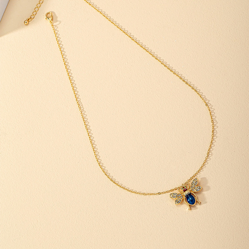 Luxurious Bee Charm Necklace from Vienna Verve Collection