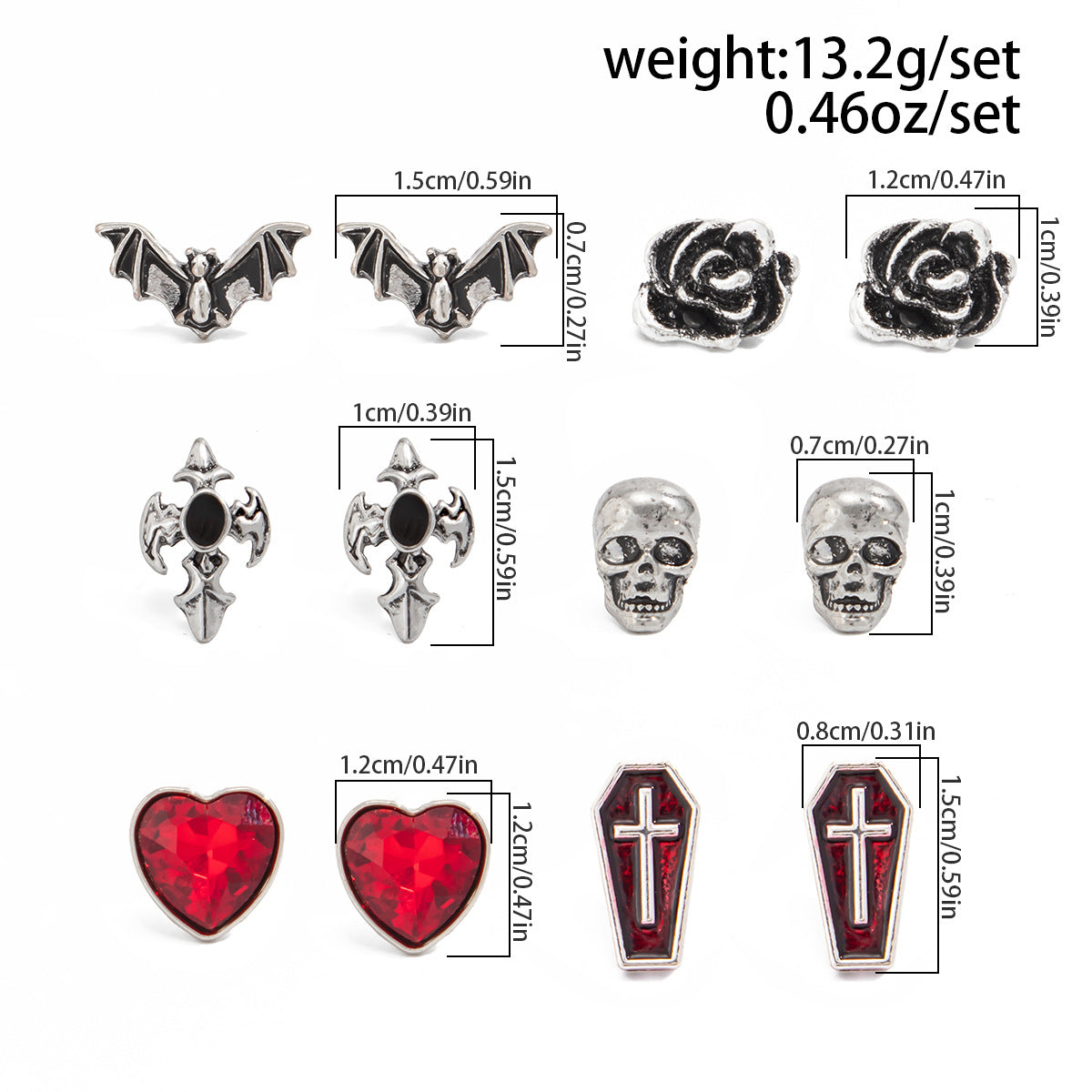 Planderful Vienna Verve Skull Cross Stud Earrings For Halloween Enthusiasts Gothic Statement Jewelry