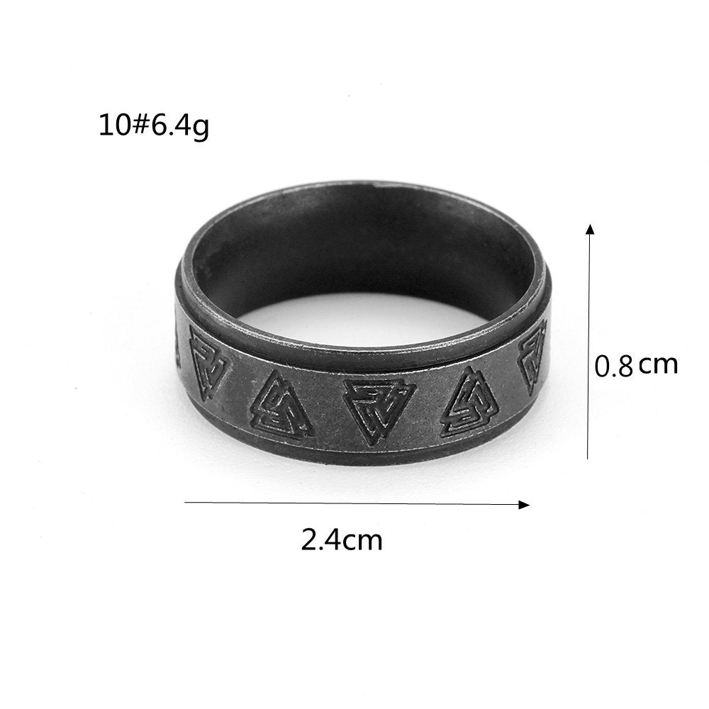 Vintage Viking Stainless Steel Men's Ring