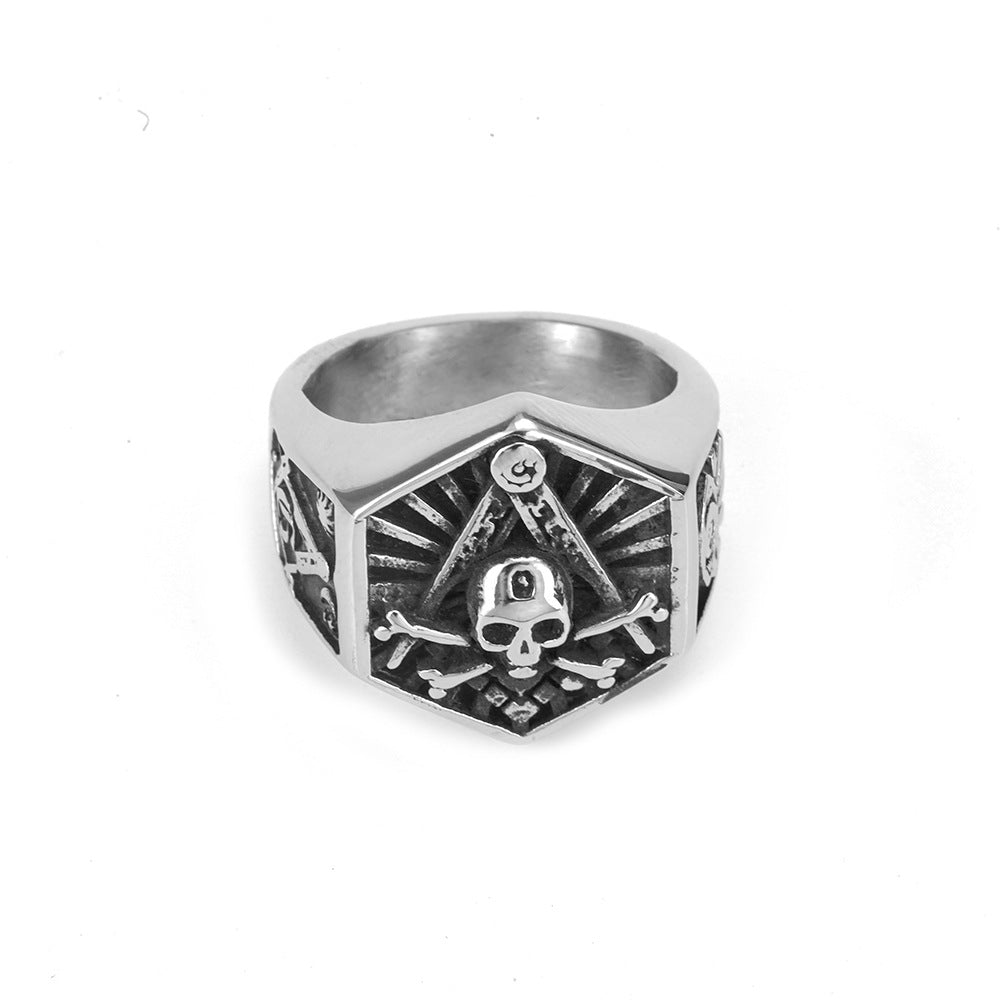 European And American Vintage Jewelry Men's Skull Ring