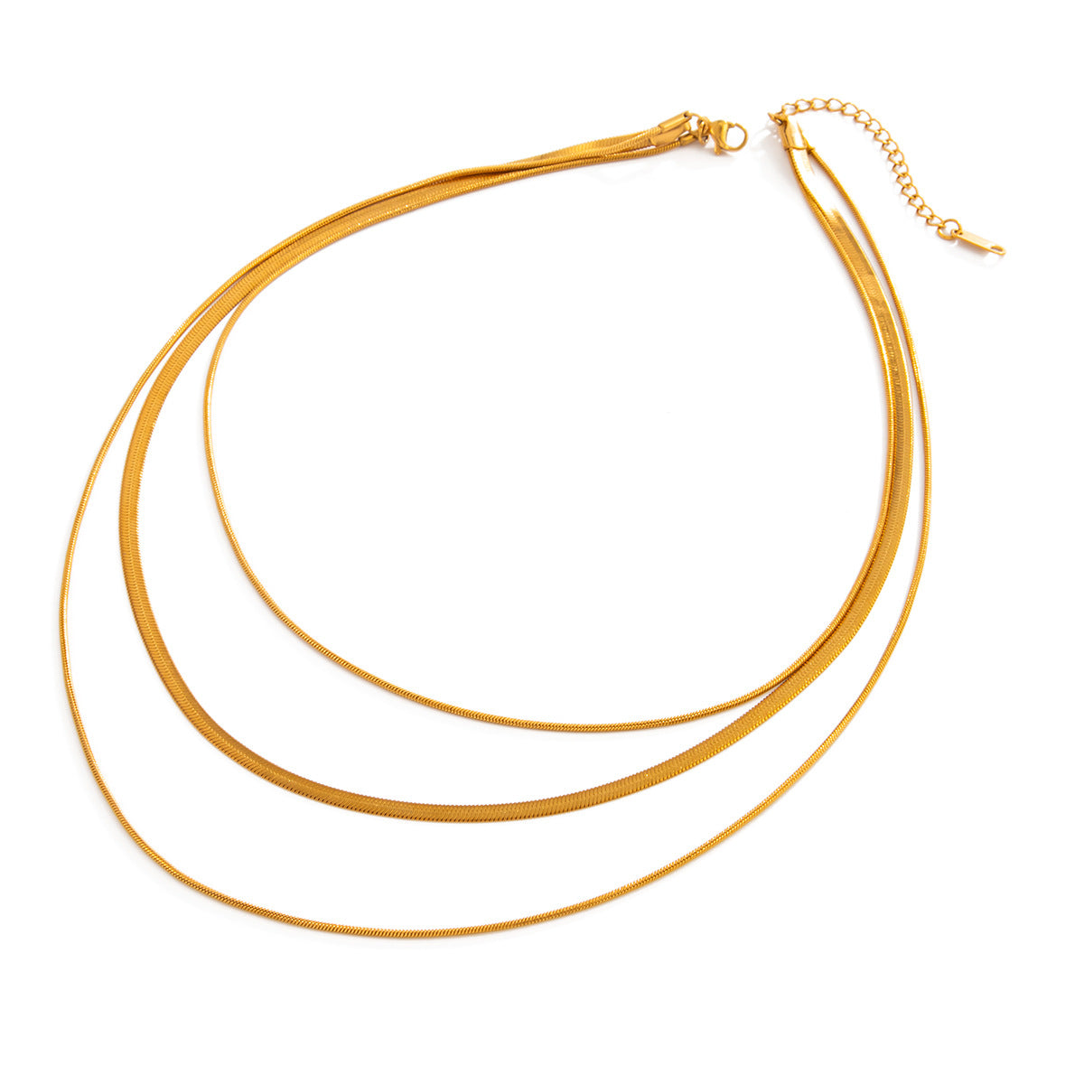 Cool Style Snake Bone Chain Necklace Cross Layered Necklace