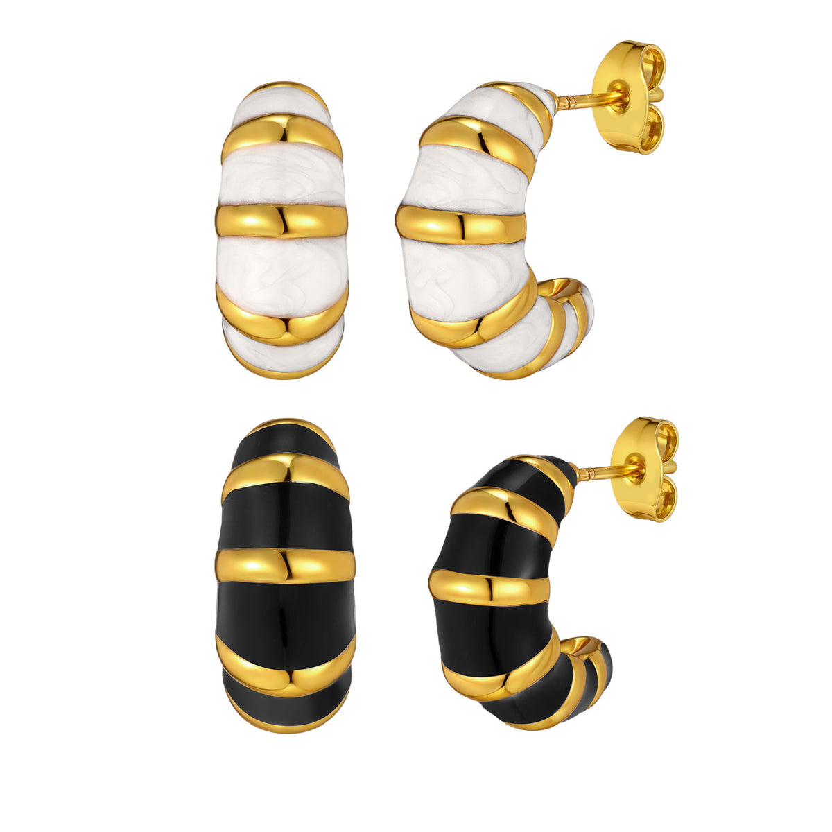 Modern Stainless Steel Earrings — Multiple Styles