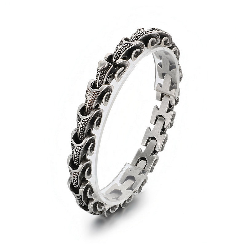 Keel Chain – Punk Style Vacuum Electroplated Keel Stainless Steel Men's Bracelet