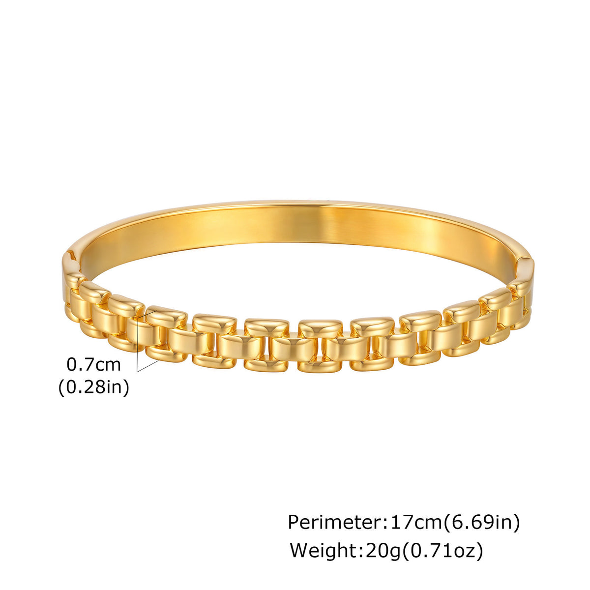 Gold-Plated Stainless Steel Bracelet for Women