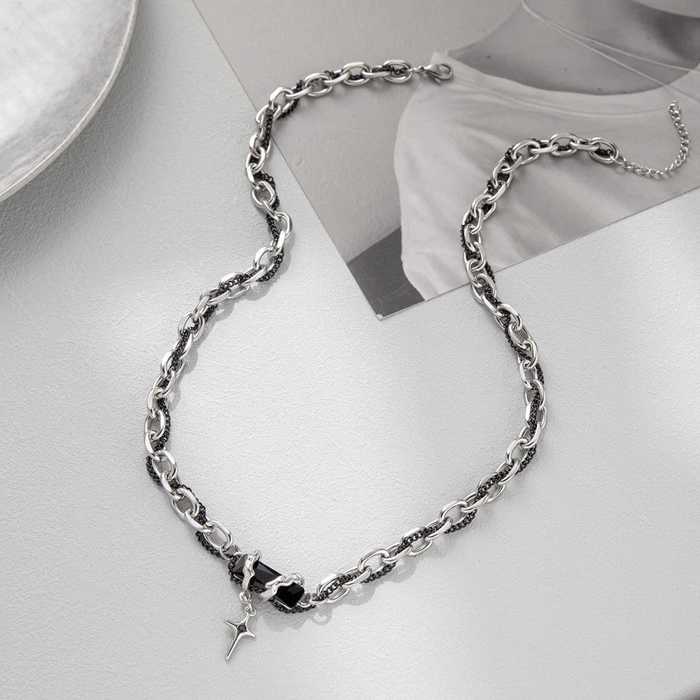 Planderful Jewelry Stainless Steel Necklace Unisex Collarbone Chain For Everyday Style