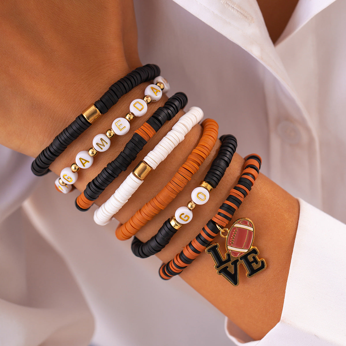 Planderful Vienna Verve Bracelet Set – Stylish Football Pendant Design