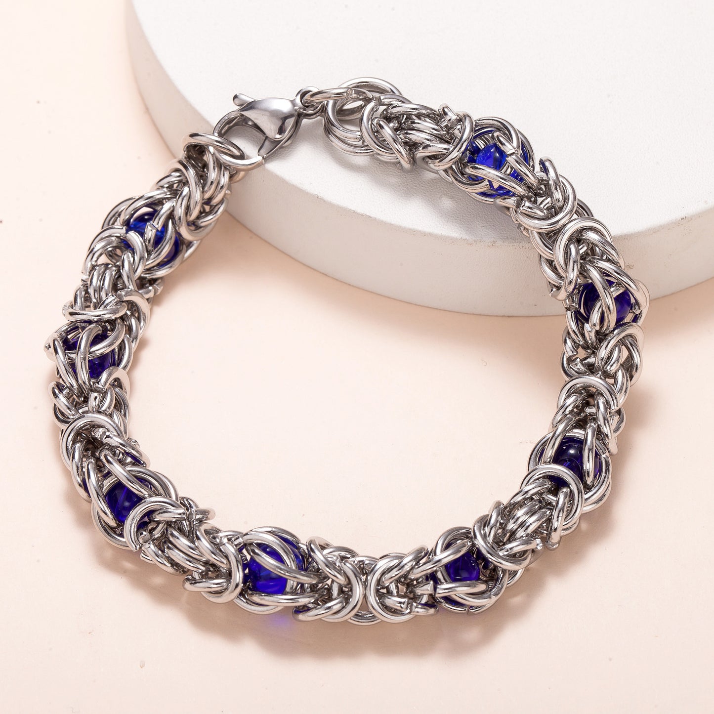 Planderful Jewelry Stainless Steel Lantern Chain Bracelet