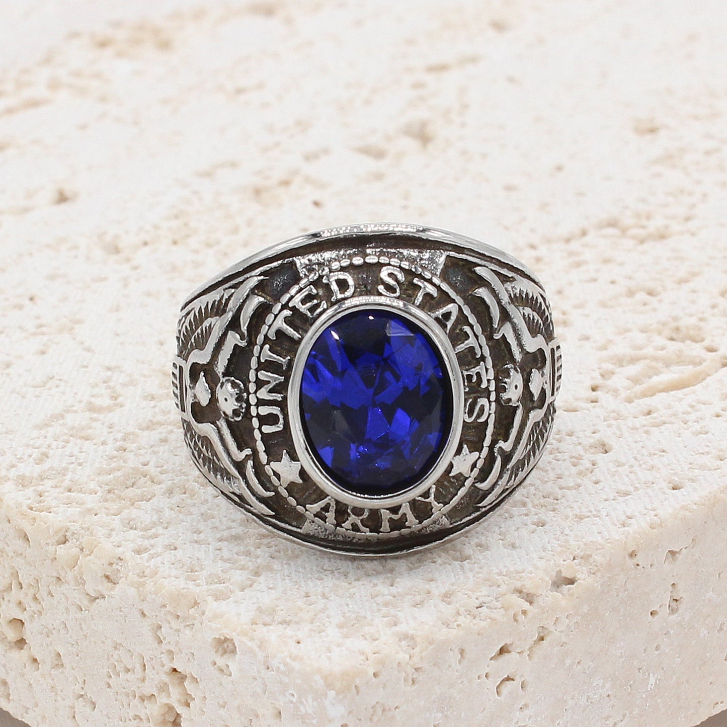 Personalized Retro GI Zircon Ring For Men And Women By Planderful Everyday Genie Protection Statement