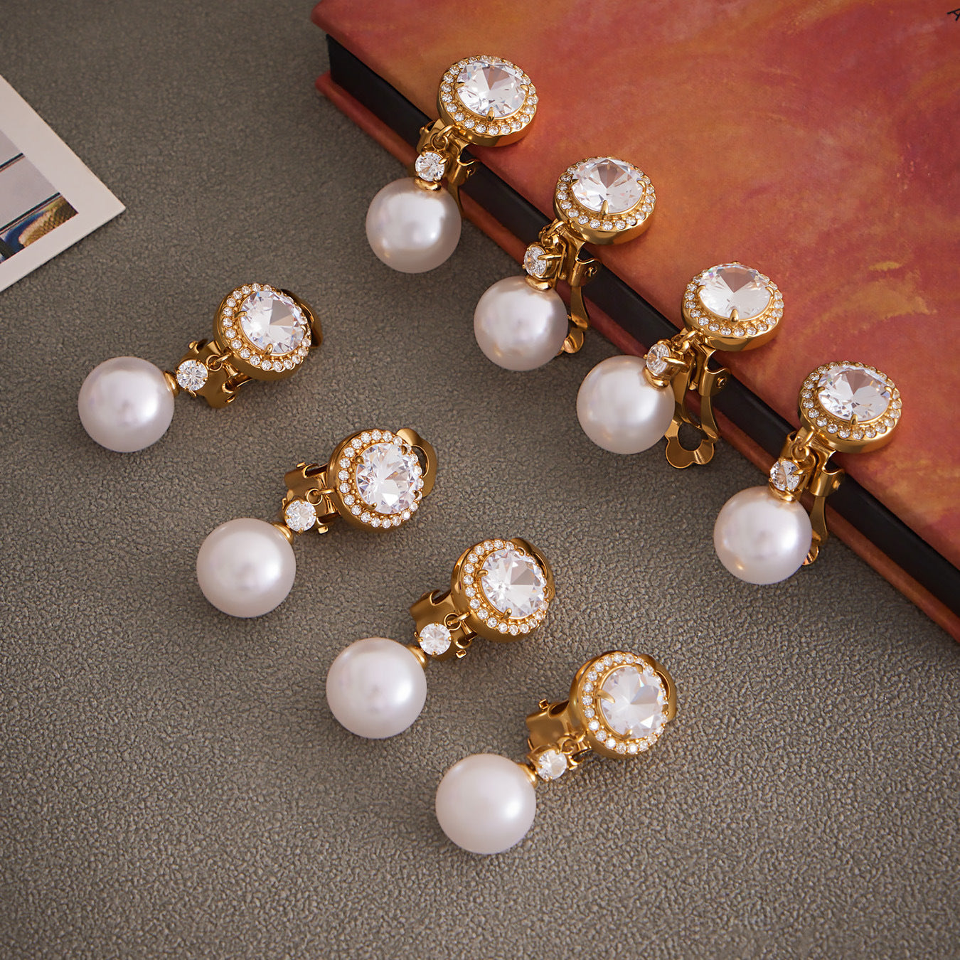 Planderful Everyday Genie Zircon Pearl Earrings For Women