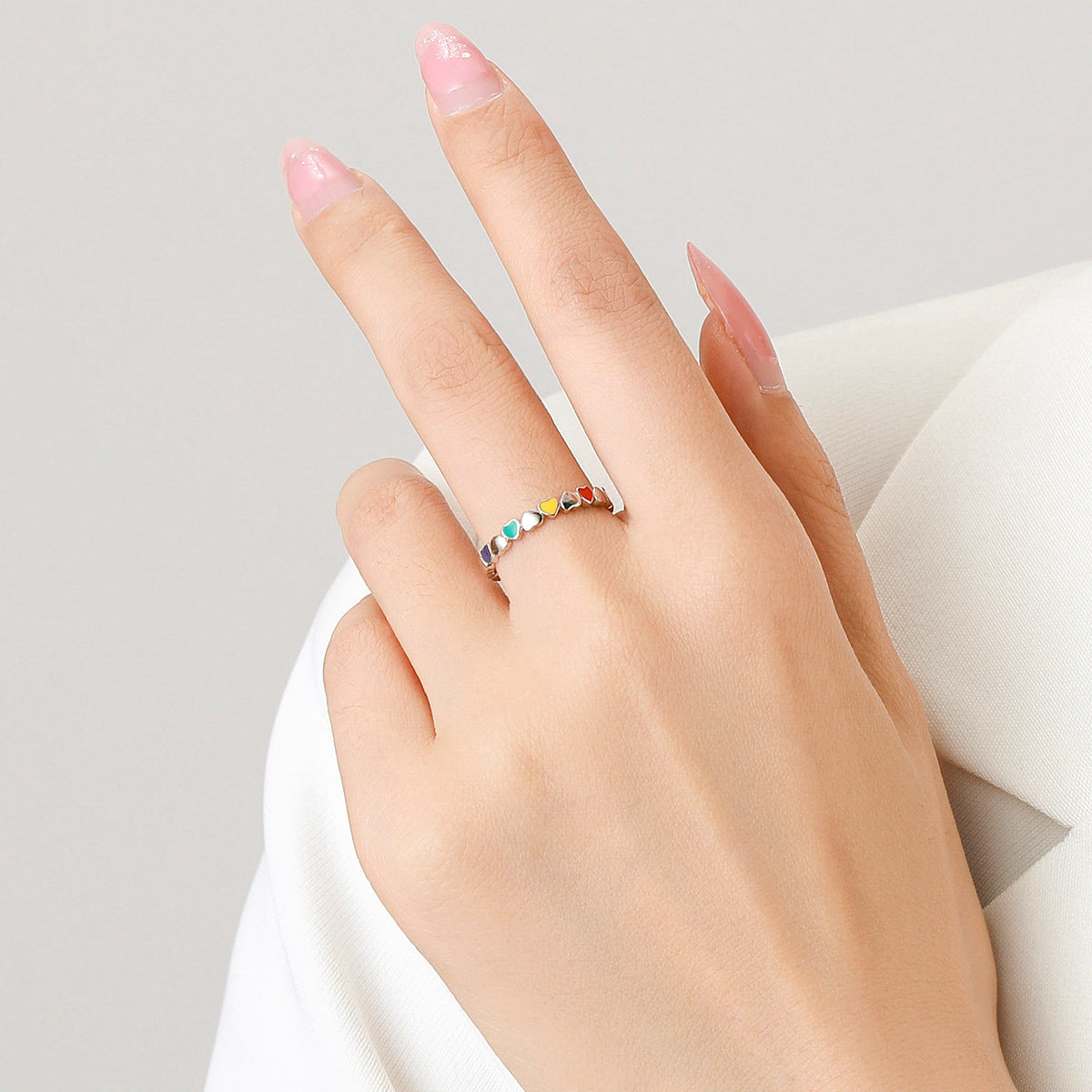 925 Sterling Silver Color-Enamel Ring