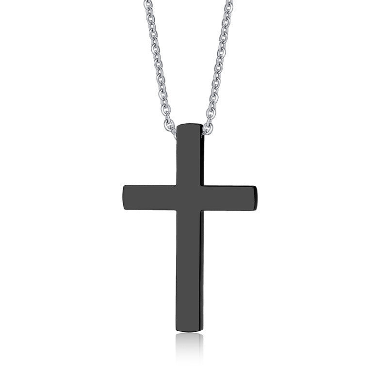 Cross-Border Supply Cross Necklace Stainless Steel Pendant