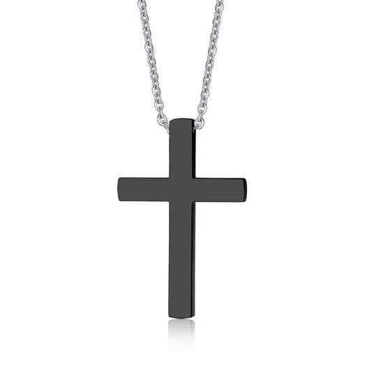 Cross-Border Supply Cross Necklace Stainless Steel Pendant