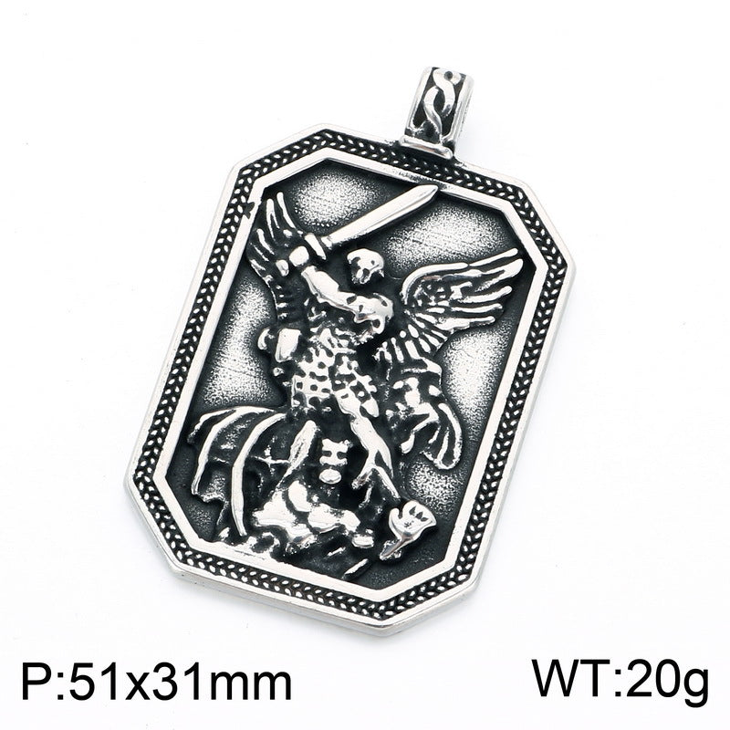 Ancient Egyptian Mythological Guardian Angel Necklace – Double Eagle Wings – Eye Of