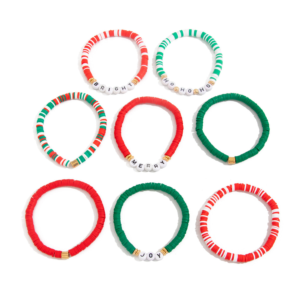 Planderful Collection Vienna Verve Elastic Beaded Christmas Bracelet For Women Gift For Her Festive Statement Jewelry