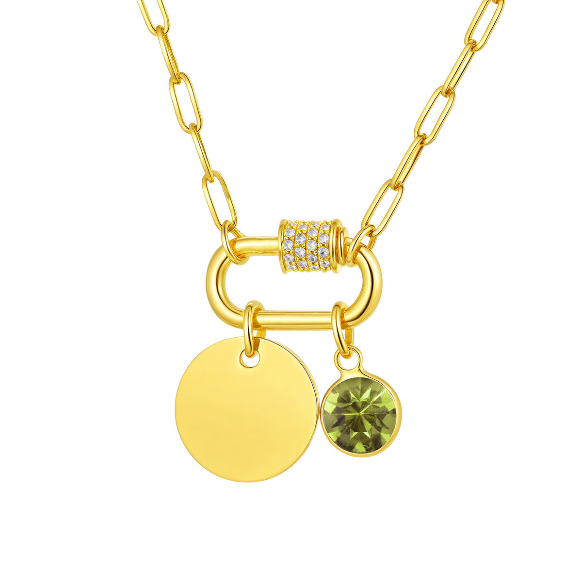 Small Square Chain Blank Stainless Steel Necklace for Women