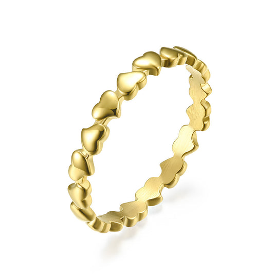 Planderful Stainless Steel Ring For Women Does Not Fade Durable Love Shape Jewelry