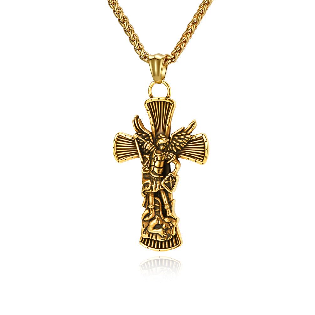 Stainless Steel Cross Vintage Necklace