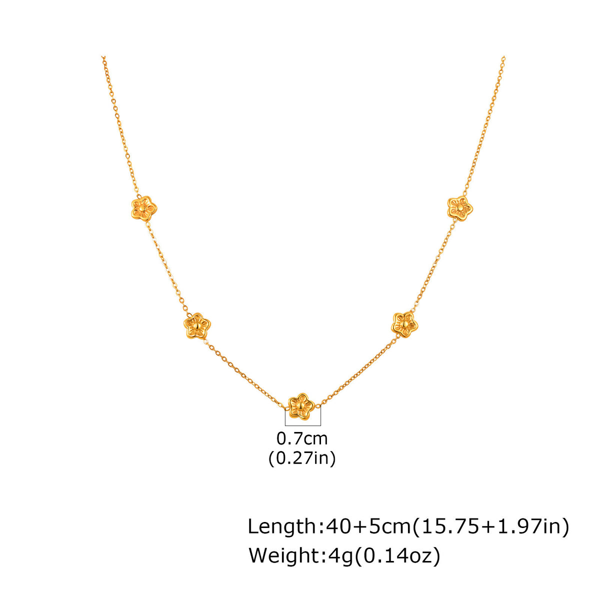 Wind Stainless Steel Girl Sweet Delicate Collarbone Chain Flower Butterfly Heart Necklace
