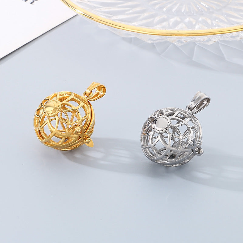 Planderful Lantern Pendant Hollow Titanium Steel Men Women