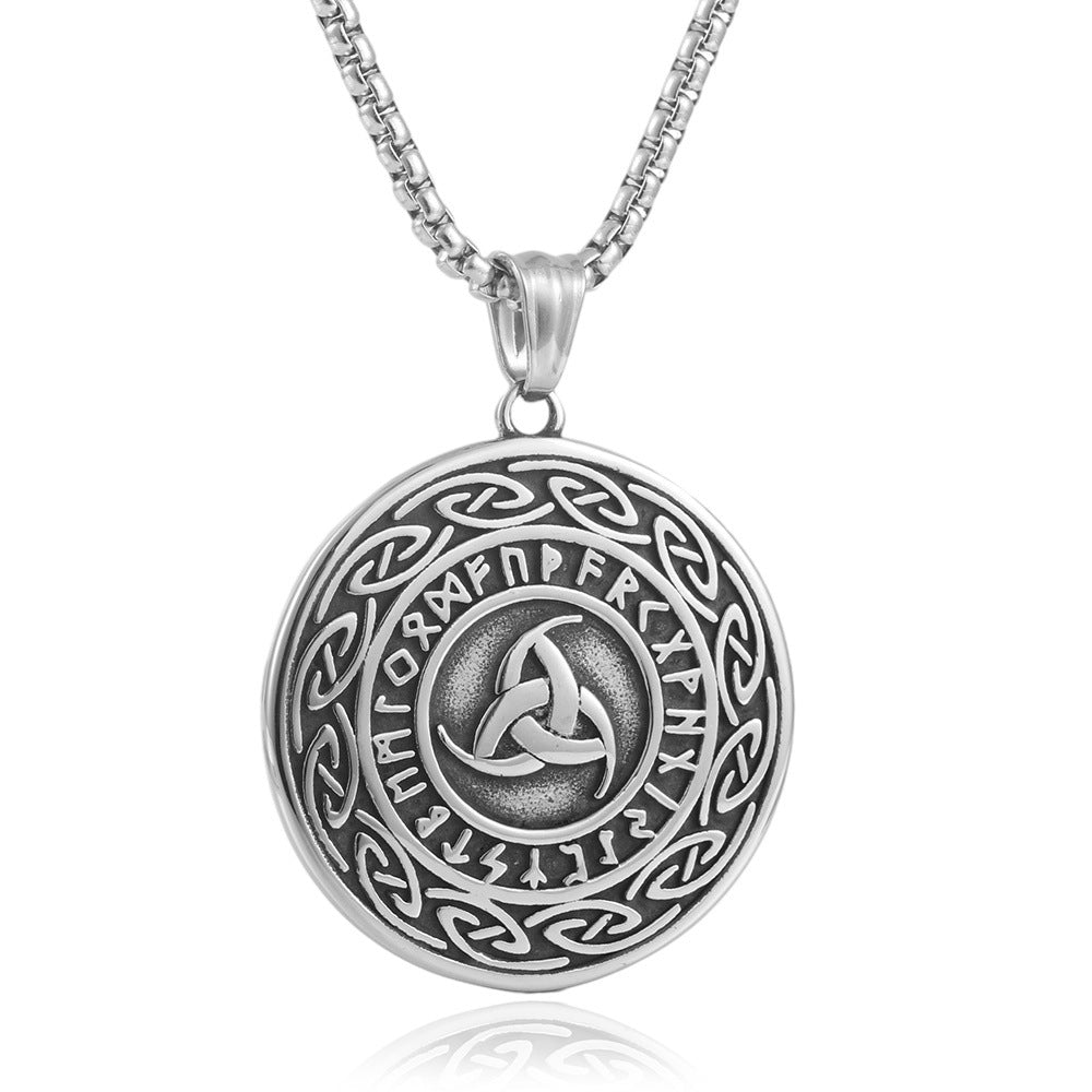 European And American Stainless Steel Viking Knot Pendant