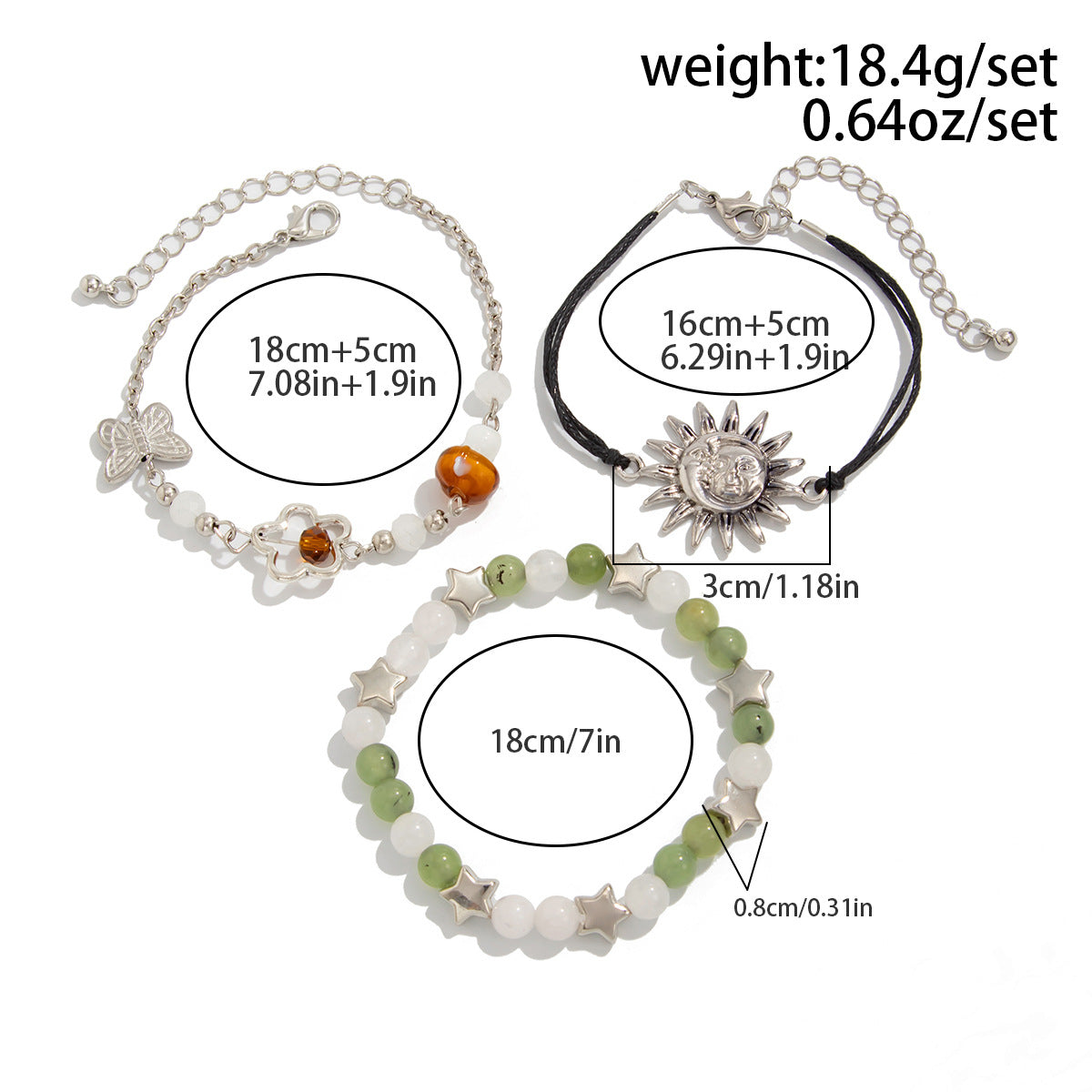 Planderful Vienna Verve Ethnic Wind Star Bracelet For Women Retro Gravel Statement Jewelry