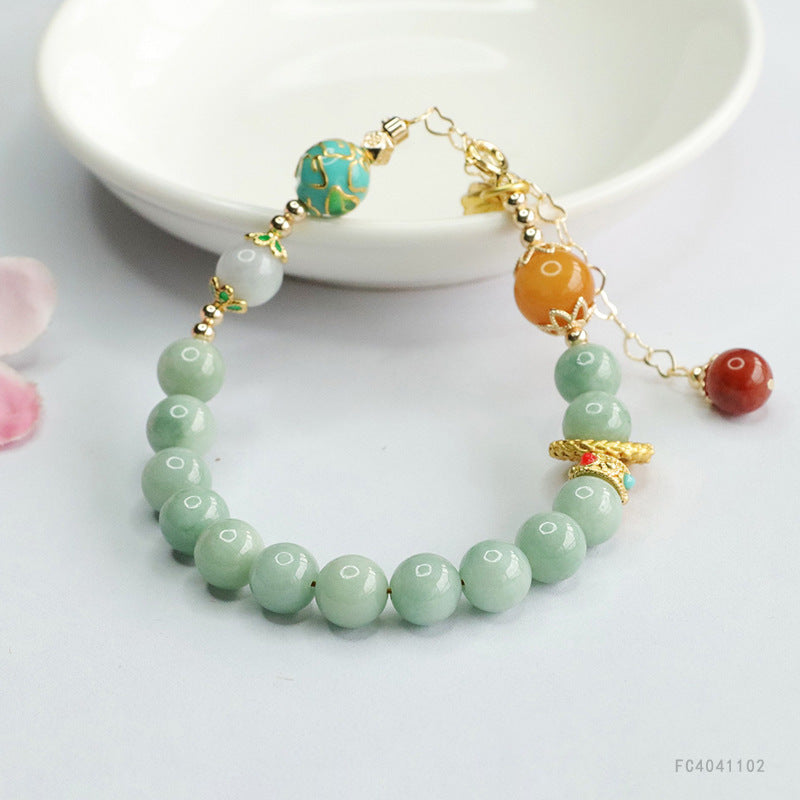 Jadeite Round Bead 8 mm Bracelet