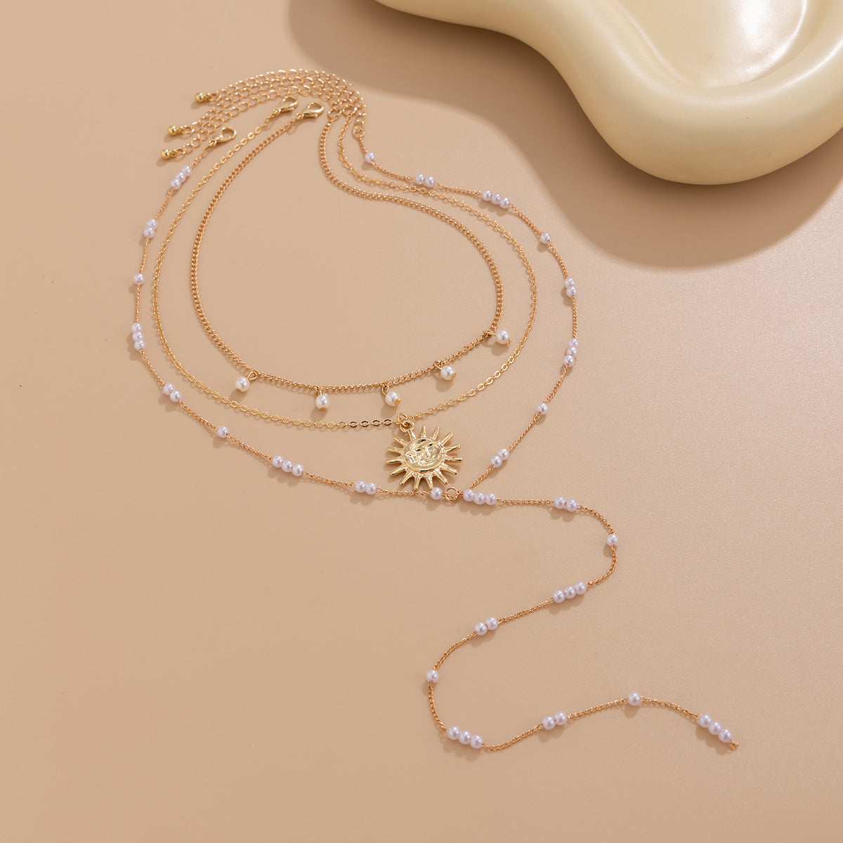 Planderful Vienna Verve Necklace – Elegant Y-Shaped Pearl Design