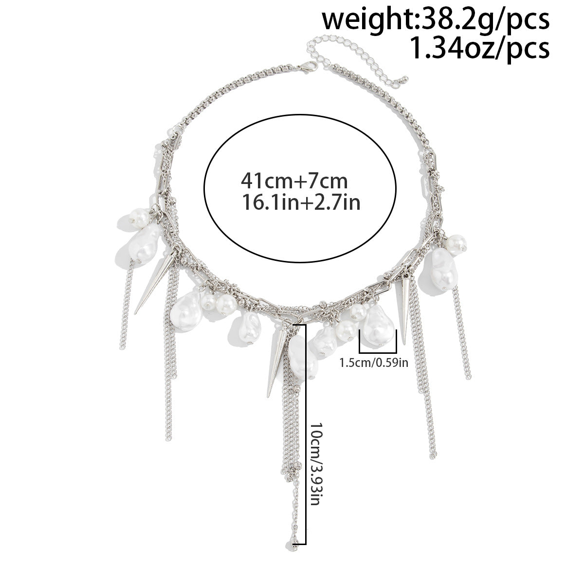 Baroque Pearl-Style Fringe Choker