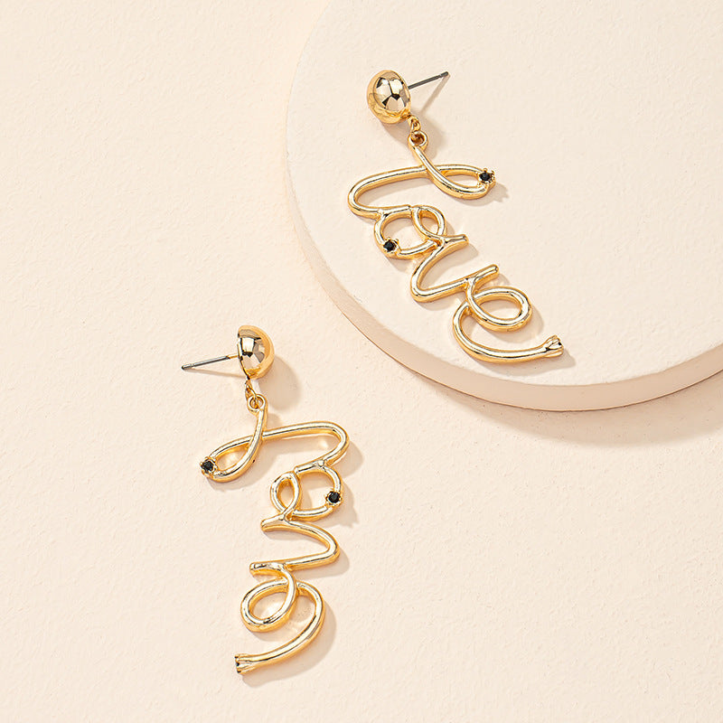 Love Letter Asymmetric Exaggerated Earrings