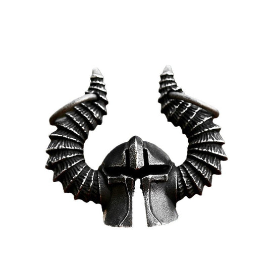 Retro Hip-Hop Titanium Steel God of War Helmet Pendant for Men - Wholesale Stainless Steel Jewelry