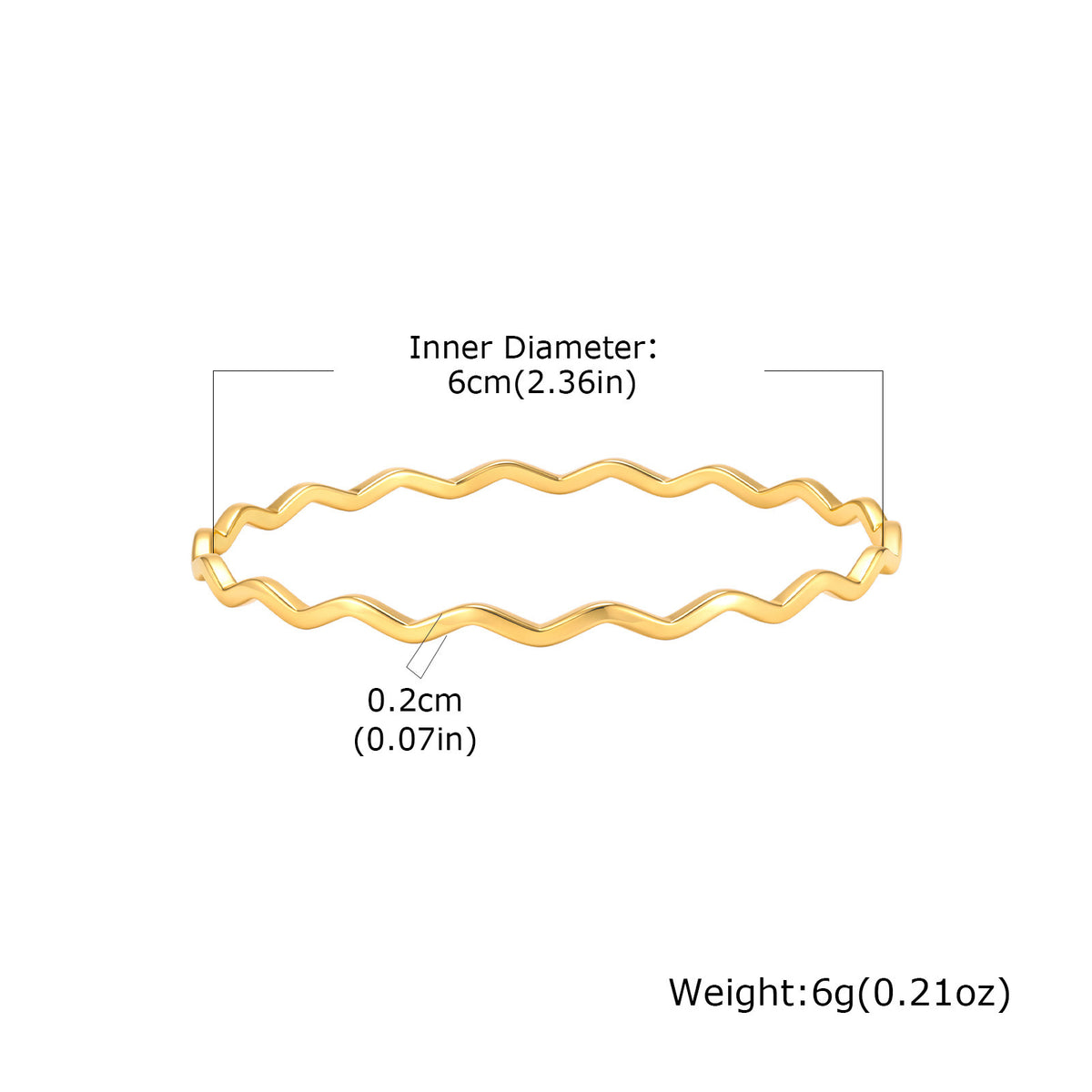 Women Stacking Wave Yuan Stainless Steel Ring