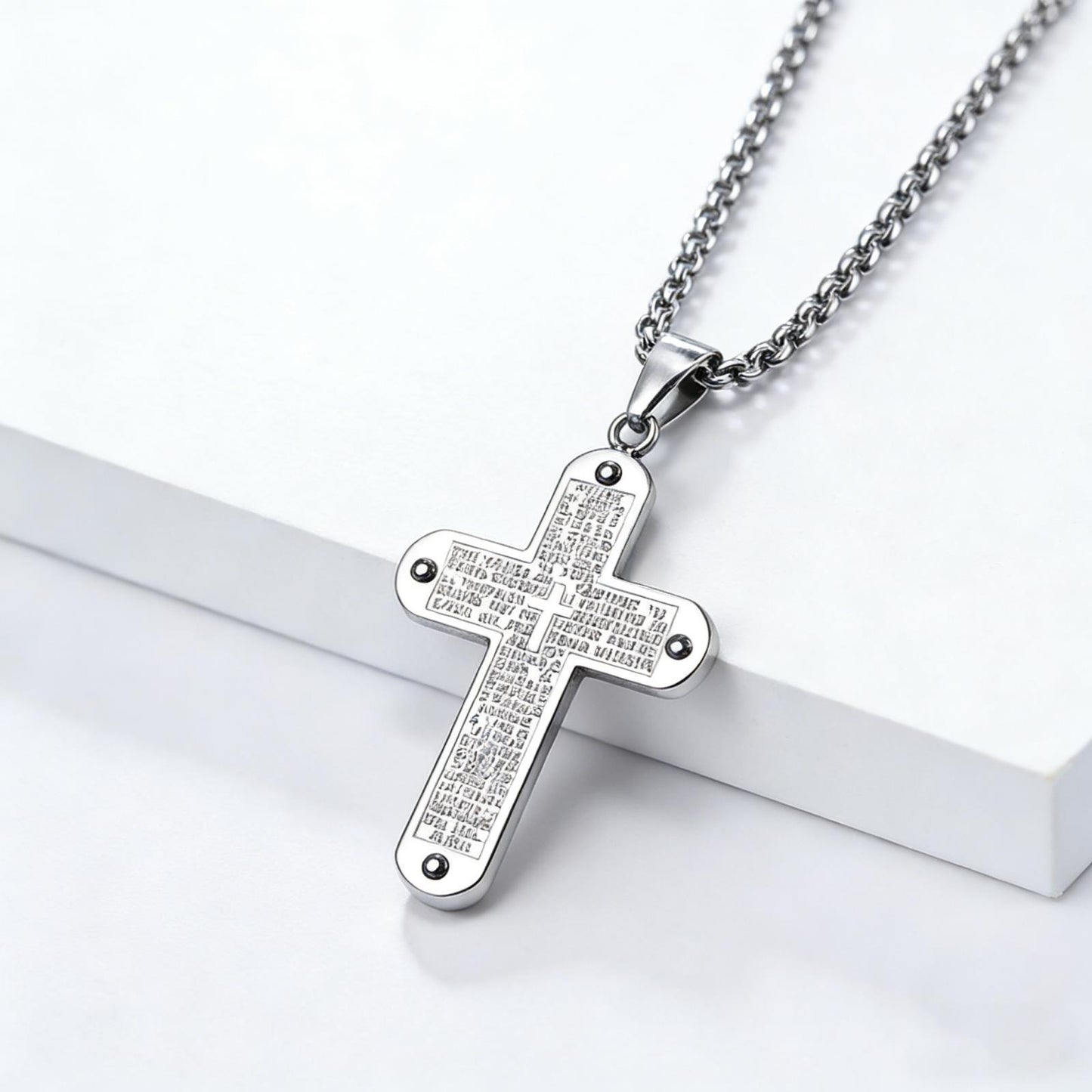 Planderful Titanium Cross Necklace Gold Plated Pendant For Everyday Wear Unisex Timeless Christian Gift