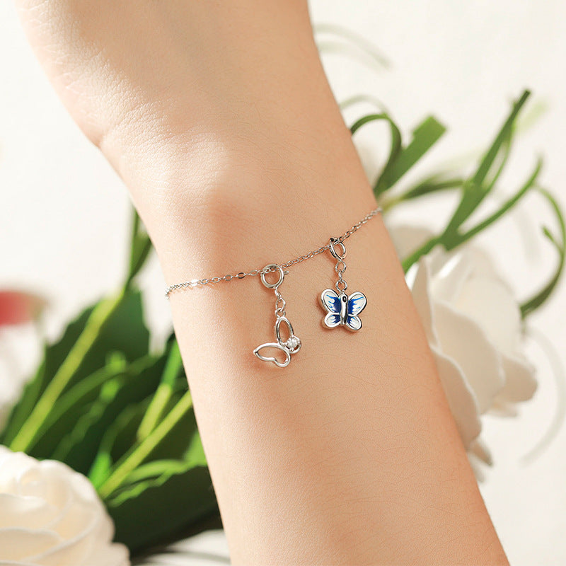 S925 Sterling Silver Butterfly Pendant for Women, Exquisite and Fashionable Silver Pendant