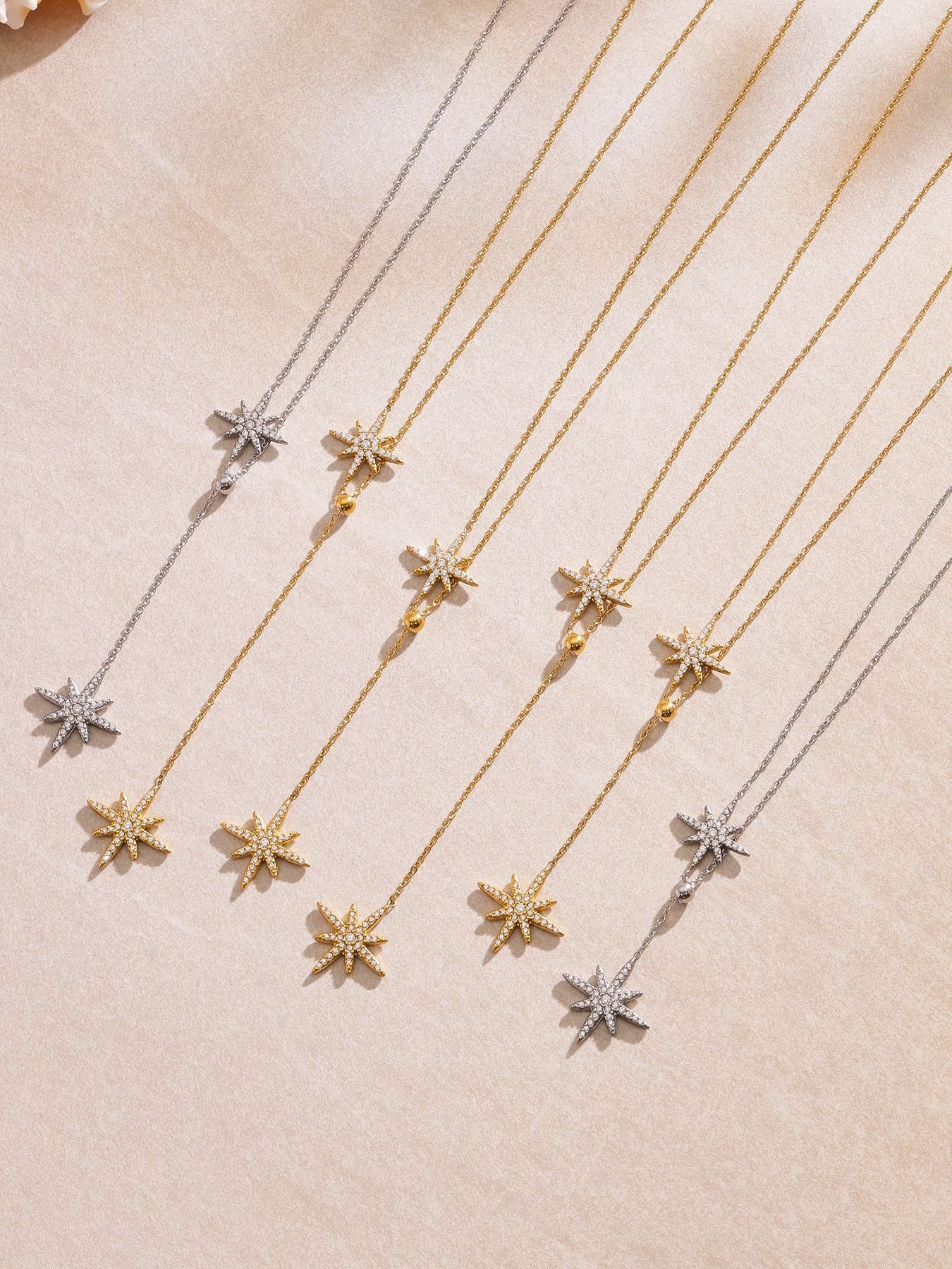 Planderful Zircon Fringe Necklace Stainless Steel For Girls