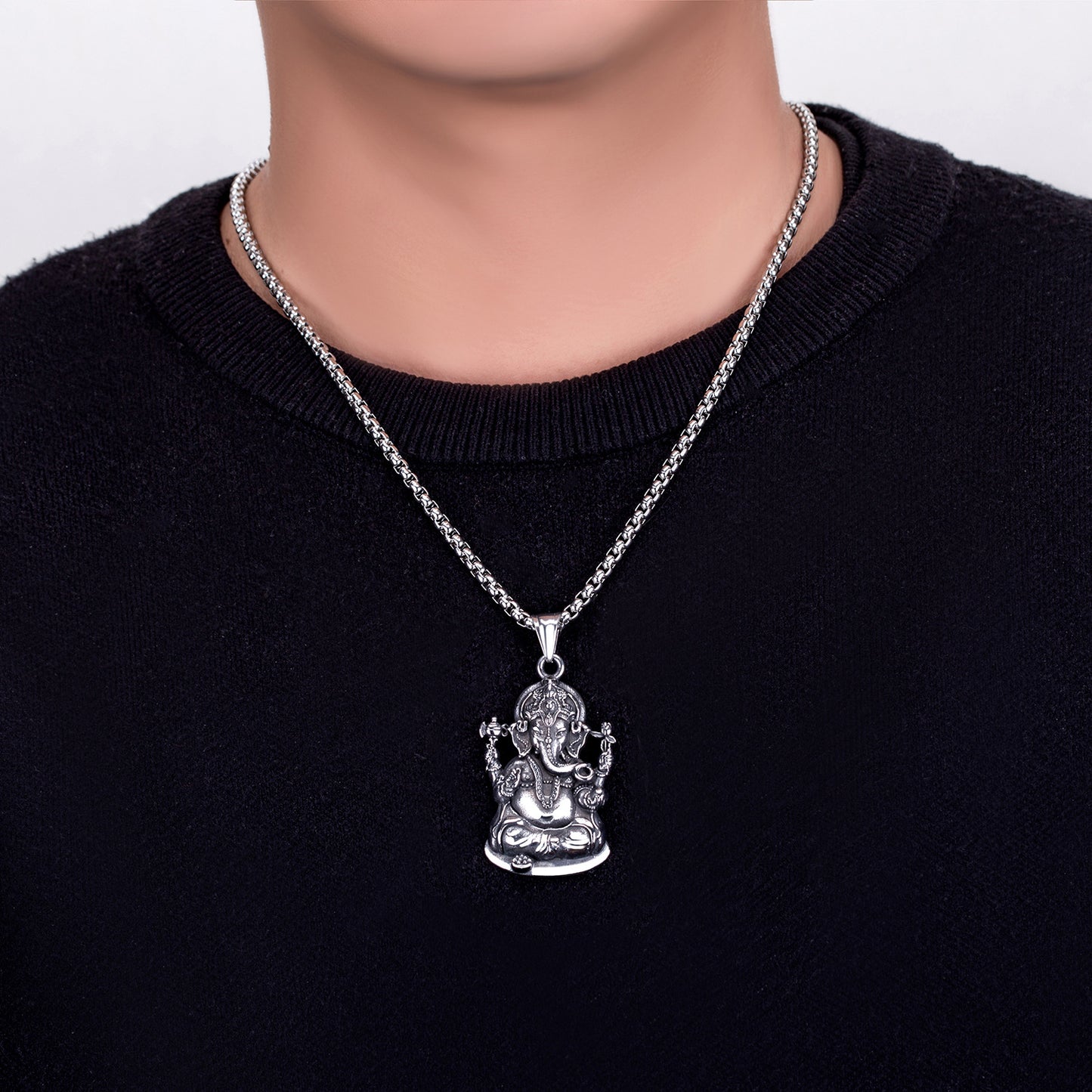 Stainless Steel Necklace – Elegant Buddha Pendant Handmade Thai Jewelry By Planderful
