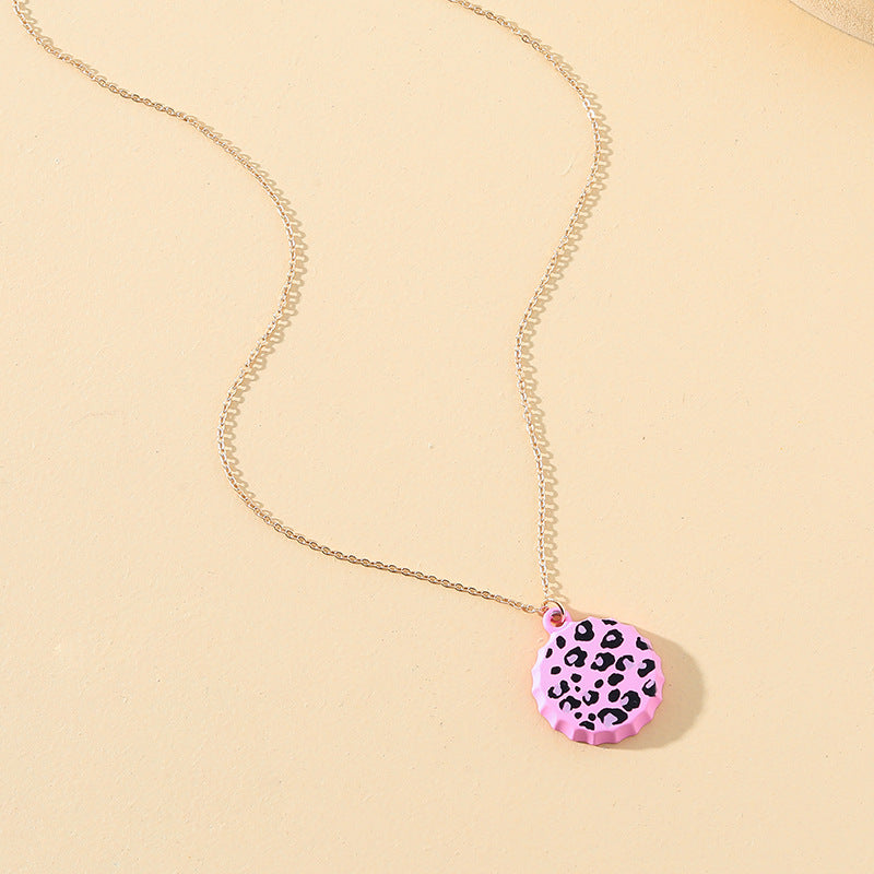 Korean Internet Celebrity Inspired Baking Paint Bottle Cap Necklace - Vienna Verve Collection