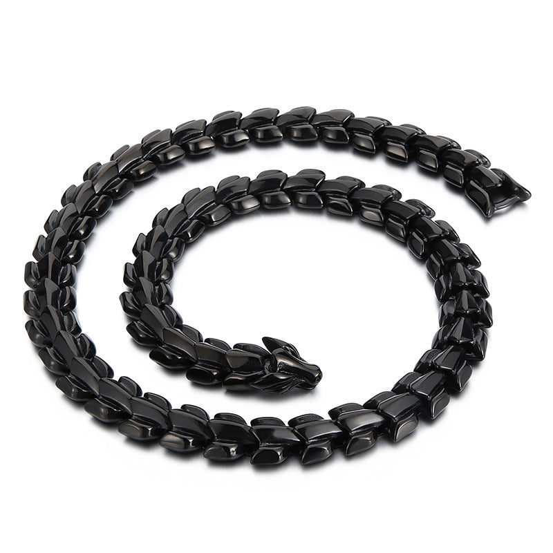 Men's Punk Style Titanium Steel Necklace - European and American Fashion Statement