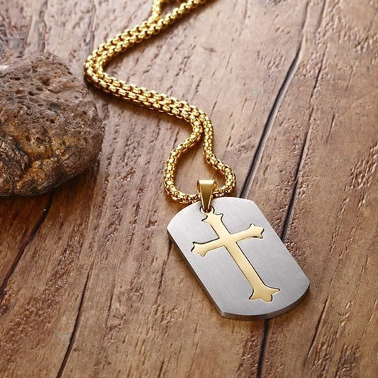 Jewelry 45MM Stainless Steel Cross Pendant for Men