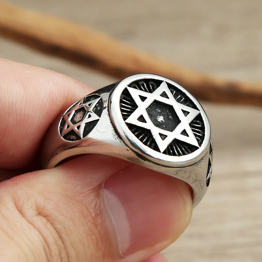Punk Vintage Stainless Steel Men's Ring