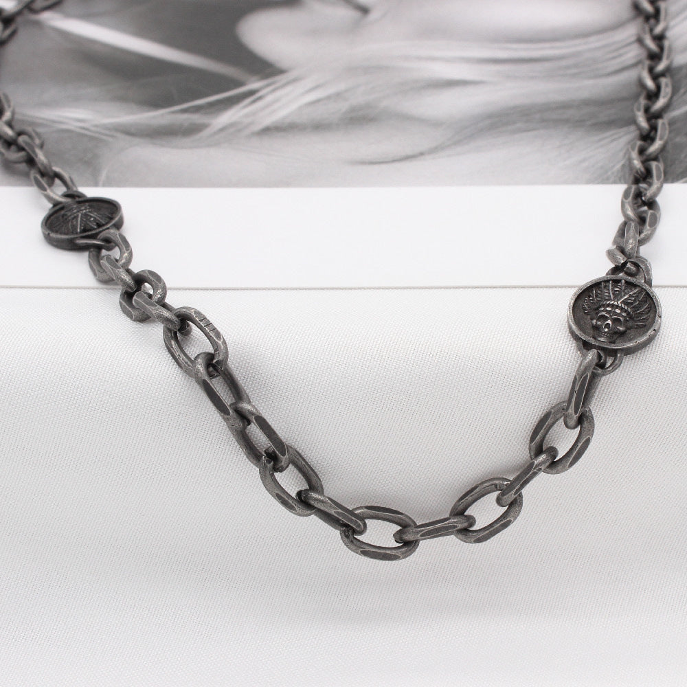 Titanium Steel Necklace Durable For Men Unisex Retro Statement Jewelry Planderful Everyday Genie Collection