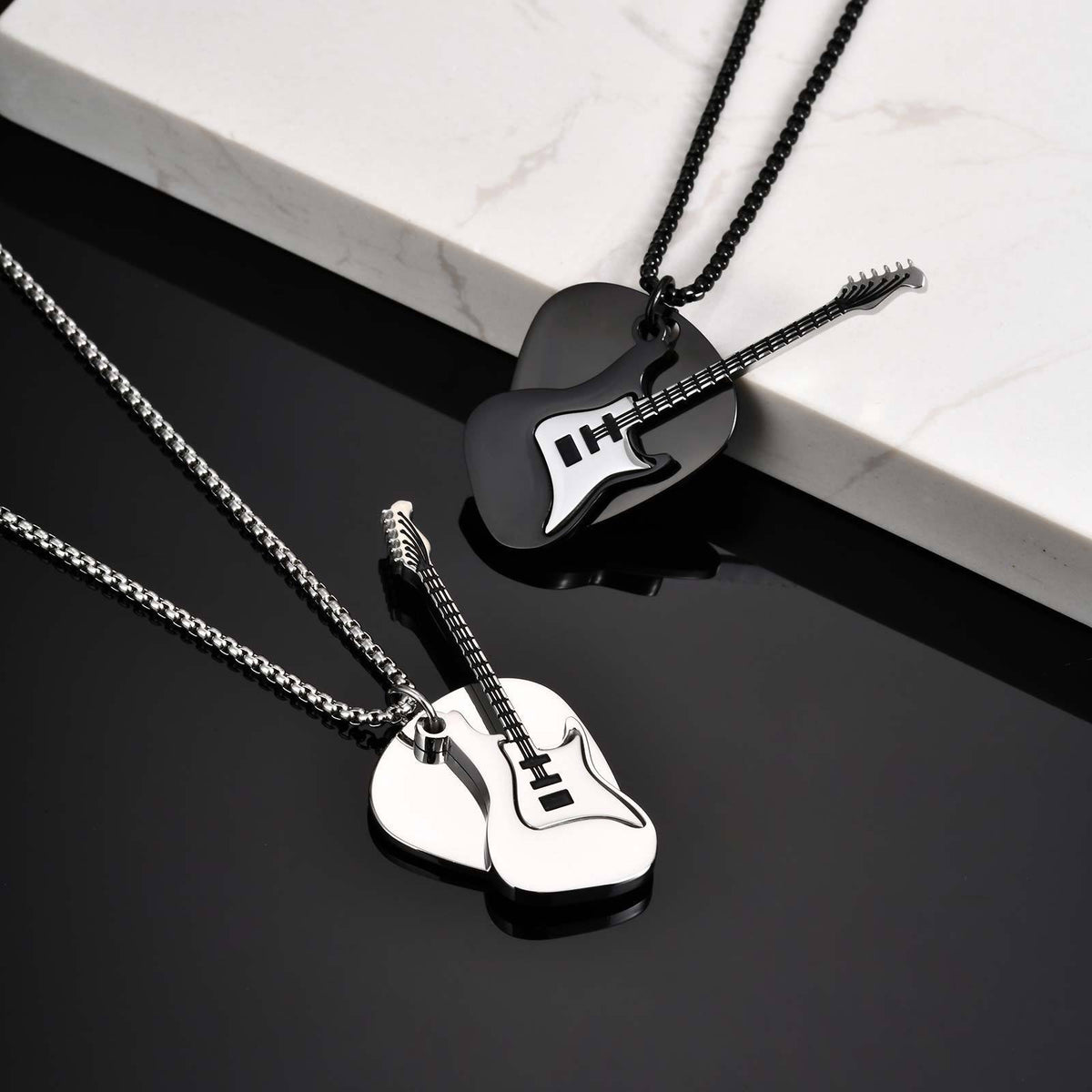 Stainless Steel Punk Necklace — Silver or Black