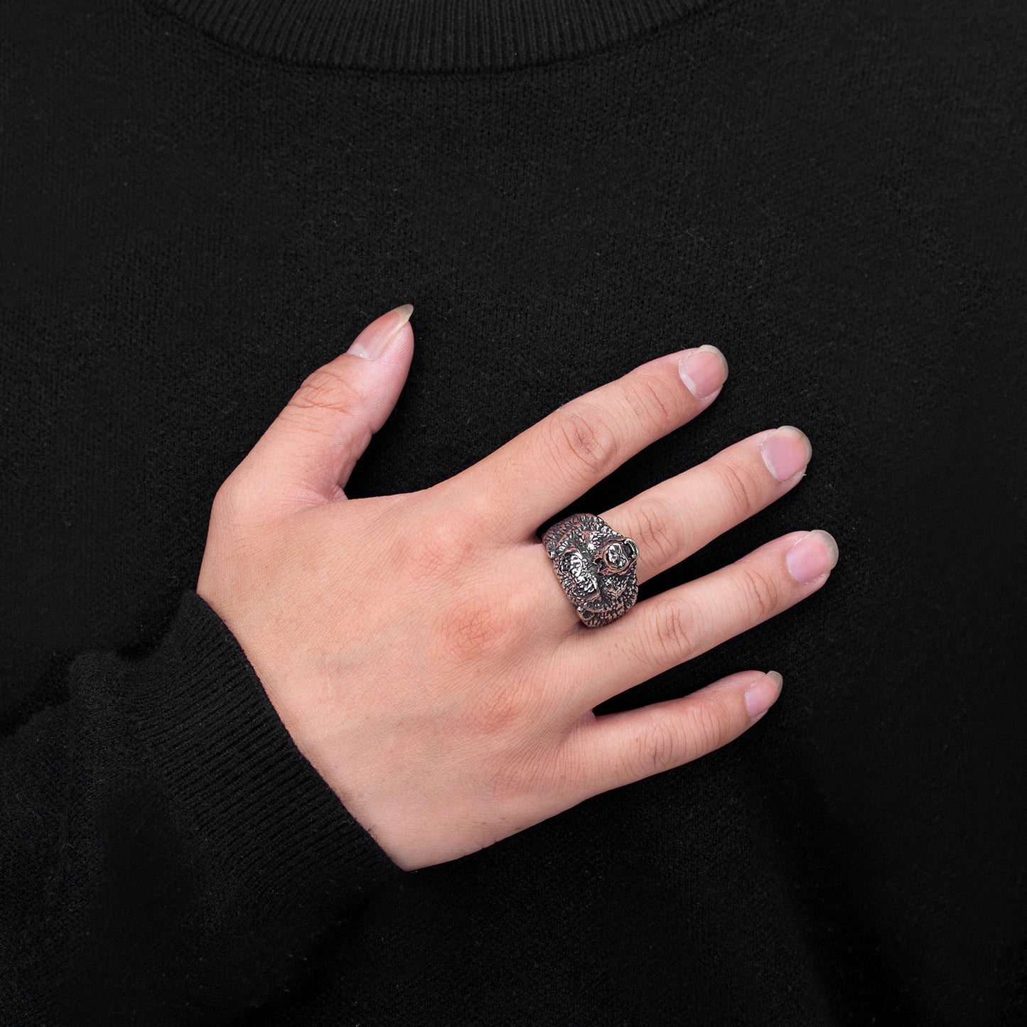 Titanium Steel Ring - Statement Retro Wolf Head Men's Ring For Dominant Style Planderful