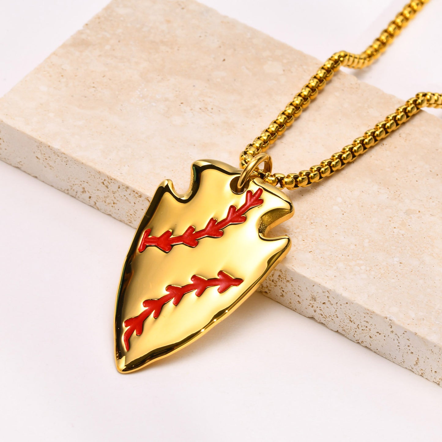 Titanium Steel Pendant Men's Stainless Steel Baseball Cross