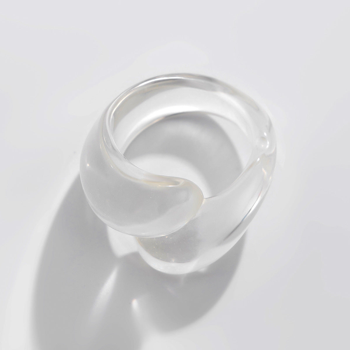 Planderful Water Drop Hug Ring Vienna Verve Transparent Geometric Statement Ring For Women